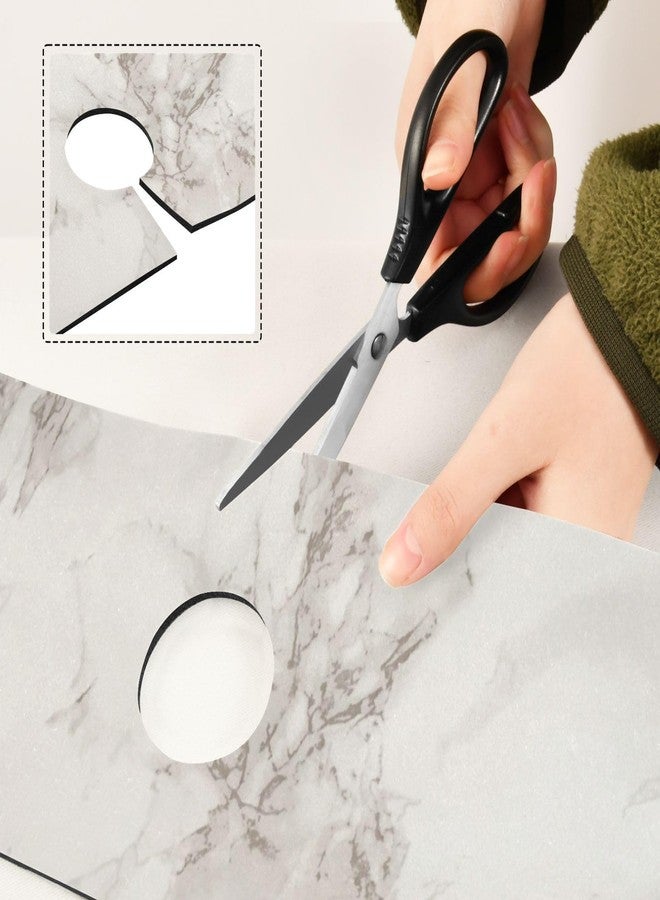 Eyanle Kitchen Sink Splash Guard 2 PCS 30 Inch Sink Faucet Mat Splash Guard for Bathroom Countertop Water Absorbent Foldable Cuttable Soft Washable Marble White - Image 4